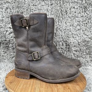 UGG Chaney Leather Ankle Boots Women's 10 1007542